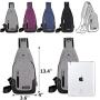 Peicees Travel Gym Bike Sling Bag Shoulder Backpack Daypack w/USB Charging Port