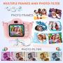 Te-Wai Kids Digital Camera for Girls LCD HD 2.0 Inches Screen Gifts for Boys ,Children Toddler HD Video Camera Mini Camcorder Gift for 3-12 Years Old Child Selfie Camera with16GB Memory Card (Pink)