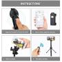 Selfie Stick, Professional 45-Inch Selfie Stick Tripod, Extendable Selfie Stick with Wireless Remote and Tripod Stand for iPhone 6 7 8 X Plus/Samsung Galaxy Note 9/S9 Plus and More