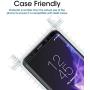 amFilm Glass Screen Protector for Samsung Galaxy S9 Plus, 3D Curved Tempered Glass, Dot Matrix with Easy Installation Tray, Case Friendly (Black)