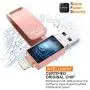 USB Flash Drive Photo Stick for iPhone Flash Drive for iPhone PhotoStick Mobile for iPhone USB Flash Drive Android Backup Drive OTG Smart Phone Memory Stick Storage iPAD USB 3.0 WIVIC (128 GB Pink)