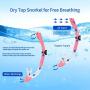Supertrip Snorkel Set Adults-Anti-Fog Film Scuba Snorkeling Diving Mask with Impact Resistant Temperred Glass|Dry Top Snorkel,2 Mouthpieces 1 Waterproof Case Included