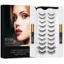 Updated 3D 6D Magnetic Eyelashes and Eyeliner Set- 2 Tubes of Magnetic Eyeliner & 10 Pairs Magnetic Eyelashes Kit-With Natural Look & Reusable False lashes -No Glue Need Updated 3D 6D Magnetic Eyelashes and Eyeliner Set- 2 Tubes of Magnetic Eyeliner & 10 Pairs Magnetic Eyelashes Kit-With Natural Look & Reusable False lashes -No Glue Need