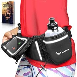 Runtasty [Voted No.1 Hydration Belt] Winners Running Fuel Belt - Includes Accessories: 2 BPA Free Water Bottles & Runners Ebook - Fits Any iPhone - w/Touchscreen Cover - No Bounce Fit and More!