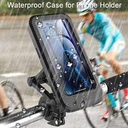 BUZZYFUZZY Bike Motorcycle Phone Navigation Mount，360°Rotation Adjustable Waterproof Holder for iPhone 11 Pro Max XS XR 8 7 6 5 Plus Samsung Galaxy S20 S10 S9 S8 S7 S6 S5 Edge LG,Bike Accessories