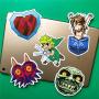 47PCS The Legend of Zelda Ocarina of Time Stickers Game Stickers Laptop Computer Bedroom Wardrobe Car Skateboard Motorcycle Bicycle Mobile Phone Luggage Guitar DIY Decal (The Legend of Zelda 47)