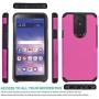 CasemartUSA Phone Case for [LG Journey LTE (L322DL)], [DuoTEK Series][Hot Pink] Shockproof Defender Impact Resistant Cover for LG Journey LTE (Tracfone, Simple Mobile, Straight Talk, Total Wireless)
