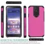CasemartUSA Phone Case for [LG Journey LTE (L322DL)], [DuoTEK Series][Hot Pink] Shockproof Defender Impact Resistant Cover for LG Journey LTE (Tracfone, Simple Mobile, Straight Talk, Total Wireless)