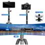 Phone Tripod, COMAN 3 in 1 Camera Tripod and Selfie Stick Tripod with Bluetooth Remote 57 inch Compatible with iPhone