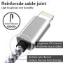 Zteanok iPhone Charger MFi Certified, 4Pack 3FT 6FT 6FT 10FT Nylon Braided Lightning to USB Cord Compatible iPhone 11/ X/iPhone 8/8 Plus/iPhone 7/7 plus/6/6s/plus