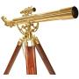 BARSKA Anchormaster 28x60m Brass Refractor Telescope w/ Mahogany Floor Tripod
