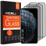 KIDELI Privacy Screen Protector Compatible with iPhone 11/iPhone XR 6.1 Inch 3 Pack Full Coverage Anti-Spy Tempered Glass Film Anti-Scratch Case Friendly