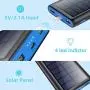 Solar Portable Charger 26800mAh, 【2020 Phone Charger】 Power Bank External Backup Battery Pack with 2 Outputs Huge Capacity Backup Battery Compatible Smartphone,Tablet and More Solar Portable Charger 26800mAh, 【2020 Phone Charger】 Power Bank External Backup Battery Pack with 2 Outputs Huge Capacity Backup Battery Compatible Smartphone,Tablet and More