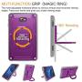 Fintie Case for Samsung Galaxy Tab A 10.1 (2016 NO S Pen Version), [Tuatara Magic Ring] 360 Rotating Multi-Functional Grip Stand Shockproof Cover Built-in Screen Protector, Purple