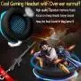 Gaming Headset for Xbox One,PS4,PC,Laptop,Tablet with Mic,Pro Over Ear Headphones,Two Free 3.5mm Y Splitter,Noise Canceling,USB Led Light,Stereo Bass Surround for Kids,Mac,Smartphones