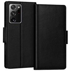 FYY Case for Samsung Galaxy Note 20 Ultra 6.9", Luxury [Cowhide Genuine Leather][RFID Blocking] Wallet Case, Flip Folio Case with Kickstand Function and Card Slots for Galaxy Note 20 Ultra 6.9" Black