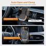 15W Auto Wireless Car Charger Phone Holder Upgraded 2020 Version, Fast Qi Automatic Clamping Charging Mount Dock Compatible for iPhone 11/11 Pro Max/XR/Xs/8, Samsung S20 Ultra S10 S9+ Note 10-Wefunix