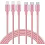 Phone 11 Charger, USB C to Charging Cable [3ft 6ft 10ft] Powerline for Phone 11/11 Pro/11 Pro Max/X/XS/XR/XS Max/8/8 Plus, Supports Power Delivery（Rose）