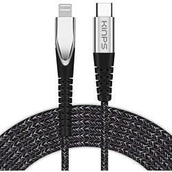 KINPS Apple MFI Certified (3ft/1m) USB C to Lightning Fast Charging Cable Compatible with iPhone 11/11Pro/11 Pro Max/X/XS/XR, Supports Power Delivery(for Use with Type C Chargers), Black Mixtures