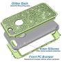 iPhone 8 Plus Case, iPhone 7 Plus Case, Hython Heavy Duty Defender Protective Case Bling Glitter Sparkle Hard Shell Armor Hybrid Shockproof Rubber Bumper Cover for iPhone 7 Plus and 8 Plus, Green