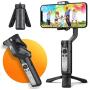 3-Axis Gimbal Stabilizer for Smartphone,0.5lbs Lightweight Foldable Phone Gimbal w/Auto Inception Dolly-Zoom Time-lapse, Handheld Gimbal for iPhone 11 pro max/11/Xs Max/Samsung - Hohem iSteady X