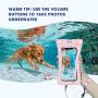 Mpow 084 Waterproof Phone Pouch Floating, IPX8 Universal Waterproof Case Underwater Dry Bag Compatible iPhone 11/Xs Max/Xr/X/8/8plus/7plus Galaxy s10/s9 Note 10/9 Google Pixel up to 6.5" (Black+Pink)