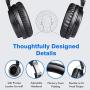 OneOdio Bluetooth Over Ear Headphones - Wireless/Wired 30 Hrs Stereo Bluetooth Headsets Foldable Headset with Deep Bass 50mm Neodymium Drivers for PC/Phone - Studio Wireless(Y80B)