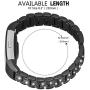 Valchinova Fitbit Charge 2 Band with Bling Rhinestone Adjustable Metal Fitbit Charge 2 Strap Bracelet Replacement Black Silver Rose Gold (Black)