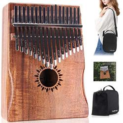 Kalimba Thumb Piano 17 Key, Portable Mbira Wood Finger Piano with 2 Bag and Sheet Music, Gifts for Kids Adult Beginners Professionals