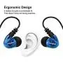 KINVOCA Wired Sport Earphones Stay in Ears for Running Gym Workout Exercise Jogging, Comfortable Earhook Headphones with Microphone and Volume, Bass Noise Isolating Over Ear in-Ear Earbuds Blue KINVOCA Wired Sport Earphones Stay in Ears for Running Gym Workout Exercise Jogging, Comfortable Earhook Headphones with Microphone and Volume, Bass Noise Isolating Over Ear in-Ear Earbuds Blue
