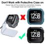 CAVN Charger Dock Compatible with Fitbit Versa/Versa Lite (Not for Versa 2), Premium Aluminum Charging Cable Cord Station Cradle Base Attached 4.2ft USB Stand Cable Smartwatch Accessories (Silver)