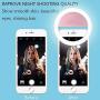 Clip on Selfie Ring Light, Selfie Light Rechargeable Portable Clip-on Selfie Fill Ring Light for Smart Phone Photography, Camera Video, Girl Makes up (Pink)