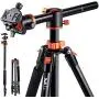 K&F Concept 72 Inch Camera Tripod, S211 Transverse Center Column Aluminium Professional DSLR Tripod with 360 Degree Ball Head,Quick Release Plate,Detachable Monopod 10kg Load for Travel and Work K&F Concept 72 Inch Camera Tripod, S211 Transverse Center Column Aluminium Professional DSLR Tripod with 360 Degree Ball Head,Quick Release Plate,Detachable Monopod 10kg Load for Travel and Work