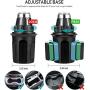 LUXMO Cup Holder Phone Mount & Tablet Holder for Car, 2-in-1 Car Cradles with Adjustable Neck Extended Cup Holder for Cell Phone iPhone, Samsung, Google & iPad Air/Mini, Galaxy Tab Under 12.9”Tablet.