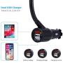 SOAIY 3-in-1 Cigarette Lighter Magnet Car Mount + Car Charger + Voltage Detector,Car Holder Cradle w/Dual USB 3.1A Charger,Display Voltage Current Compitable with iPhone8 X 6s 6 5s Samsung S8 S7 S6