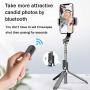 EMFOCE 3&1 Selfie Stick Phone Tripod Portable Metal Stabilizer with Remote Control Tripod for iPhone 11 Xs Xr 6 7 8 10 Plus Pro Note 8 9 10 Galaxy S7 S9 S10 Plus Android iOS Phone Stick