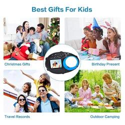 Ishare Kids Camera Cute Camera 12MP 4× Digital Zoom, Digital Kids Camera with Video, Mini Kids Camera with Photo Frame for Girls and Boys, (Blue)