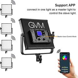 GVM RGB Video Lighting Panel - Studio Light Panel 8 Modes Lighting Scenes Fill Light Panel 3200K~5600K CCT Video Lighting Panel with APP Control Photography Lighting Kit for YouTube/Vlog/Makeup/Studio