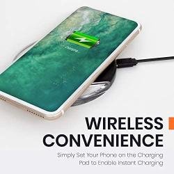 Emerge Black Helix Wireless Charger with 5ft Micro USB Cable
