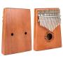 Kalimba Thumb Piano 17 Keys Finger Piano Start Kits Musical Instrument Gift for Kids Adult Beginners with Tuning Hammer Study Instruction