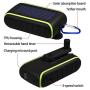 Solar Charger Hand-Crank Portable, 10000 mAh Solar Power Charger, 2020 Edition, Dual USB Output , LED Flashlight, 3 Power Modes, Mobile Phone Charger Waterproof for Indoor  Outdoor (Black)