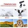 Godefa 12X Zoom Telephoto Cell Phone Camera Lens Universal Clip On Lens Kit for iPhone X/8/7/6S/6 Plus/5/4,Samsung, Android and Other Phones Godefa 12X Zoom Telephoto Cell Phone Camera Lens Universal Clip On Lens Kit for iPhone X/8/7/6S/6 Plus/5/4,Samsung, Android and Other Phones