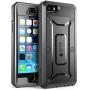 iPhone 5S Case, SUPCASE Heavy Duty Belt Clip Holster Compatible with iPhone 5 Unicorn Beetle PRO Series Full-Body Rugged Hybrid Protective Cover with Built-in Screen Protector (Black/Black)