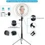 Kikunum 10.2" Selfie Ring Light Dimmable with Tripod Stand and Cell Phone Holder, Mini Led Camera Ring Light for Live Kikunum 10.2" Selfie Ring Light Dimmable with Tripod Stand and Cell Phone Holder, Mini Led Camera Ring Light for Live