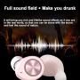 Wireless Earbuds, Bluetooth 5.0 Touch Control Sport Waterproof Headphones, Noise Canceling Stereo Earphones with Charging Case, Headsets Compatible with iPhone Android (Pink)