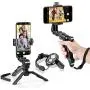 Zeadio Bluetooth Mini Smartphone Tripod Grip Stabilizer, Desktop Tabletop Stand Tripod with Phone Holder and Wireless Remote for iPhone Samsung Huawei and All Phones Zeadio Bluetooth Mini Smartphone Tripod Grip Stabilizer, Desktop Tabletop Stand Tripod with Phone Holder and Wireless Remote for iPhone Samsung Huawei and All Phones