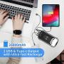 Solar Charger, 26800mAh Portable Power Bank Qi Wireless Battery Panel Charger with 4 Outputs & Dual Inputs Type-C, Waterproof External Backup Battery Pack with 18 LEDs Flashlight for Phones