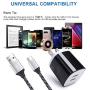USB C Charger, AndHot Dual Port 2.1A Charger Block Plug with 6ft Type C Fast Charging Cable Compatible with Samsung Galaxy S10 Note 10 A50, LG Stylo 5/4 G8 G7 V50 ThinQ, Moto G8 G7 G6 Z4, OnePlus 7 6T