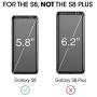 amFilm Glass Screen Protector for Samsung Galaxy S8, 3D Curved Tempered Glass, Dot Matrix with Easy Installation Tray, Case Friendly (Black)