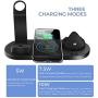 Wireless Charger, QI-EU 3 in 1 Qi-Certified Fast Charging Station for iWatch AirPods Pro, Wireless Charging Stand Compatible for iPhone 11/11Pro/11Pro Max/XR/Xs/Xs Max/X/8/8Plus Samsung Galaxy S20/S10